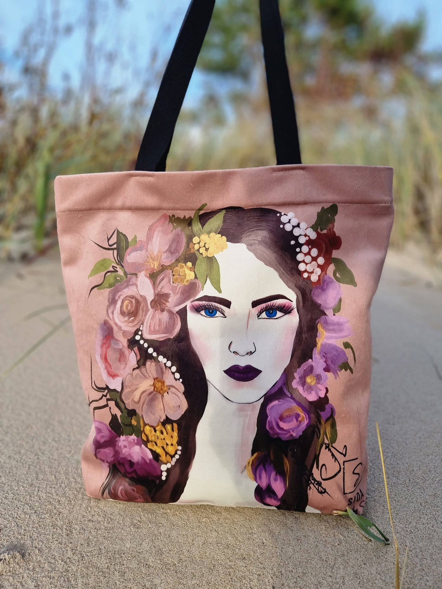 Krepšys-rankinė „Gėlių mergaitė“