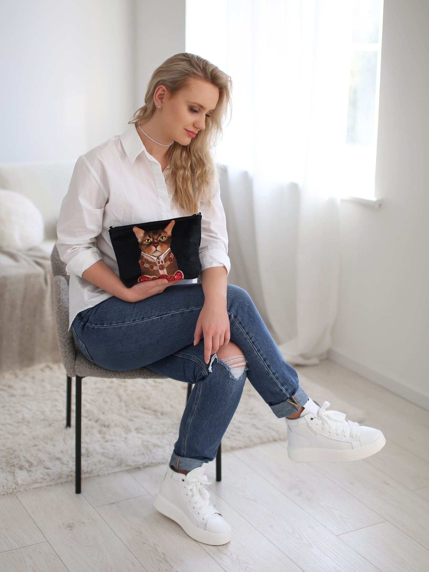 Kosmetinė-delninė „Katinas su charakteriu“