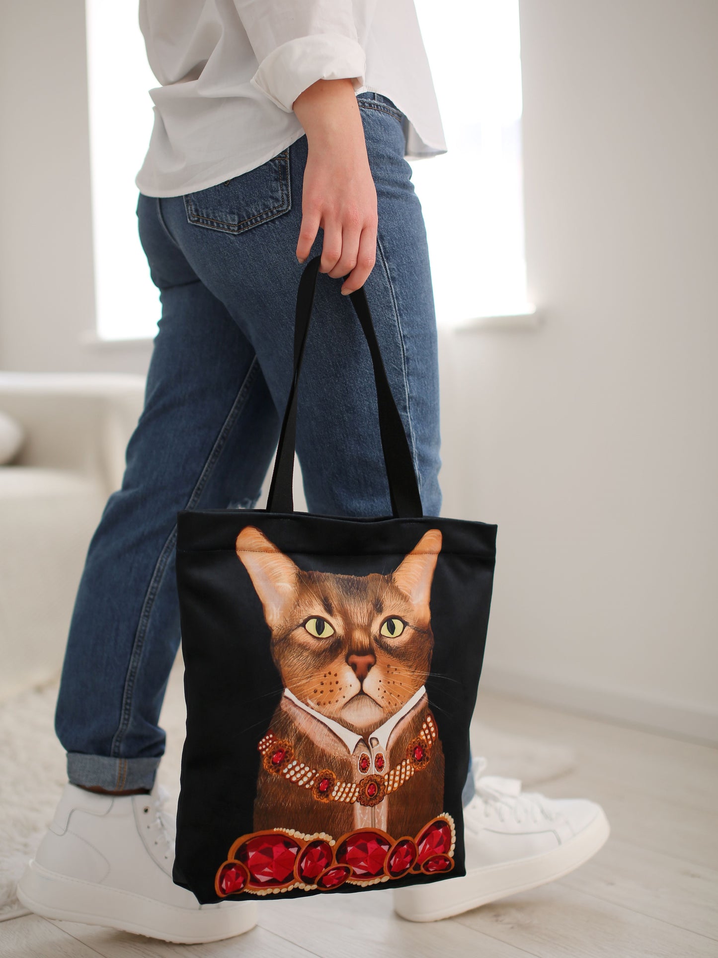 Krepšys-rankinė „Katinas su charakteriu“